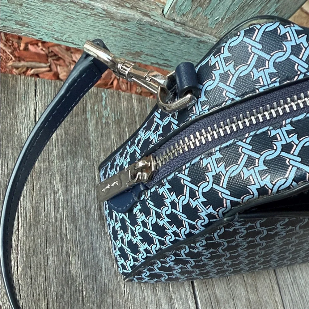 Kate Spade NY Link Camera Bag Blue Multi Saffiano PVC w/Matching Card Holder - Picture 10 of 16